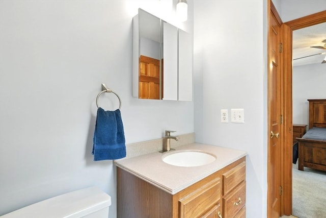 315 Woodland Way, Russell, MA 01071 - bathroom featuring vanity and a ceiling fan