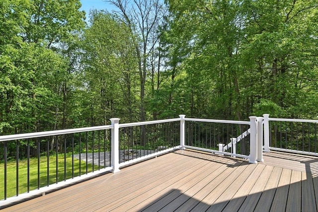 315 Woodland Way, Russell, MA 01071 - wooden terrace featuring a lawn