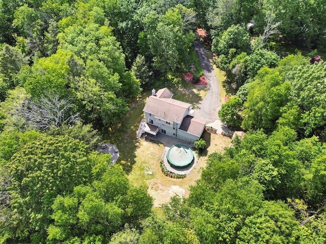 315 Woodland Way, Russell, MA 01071 - view from above of property with a heavily wooded area