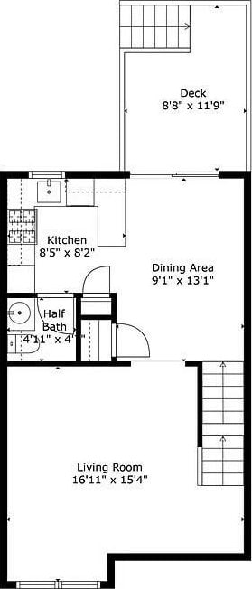 80 Smith St Unit 2A, Lowell, MA 01851 - home floor plan