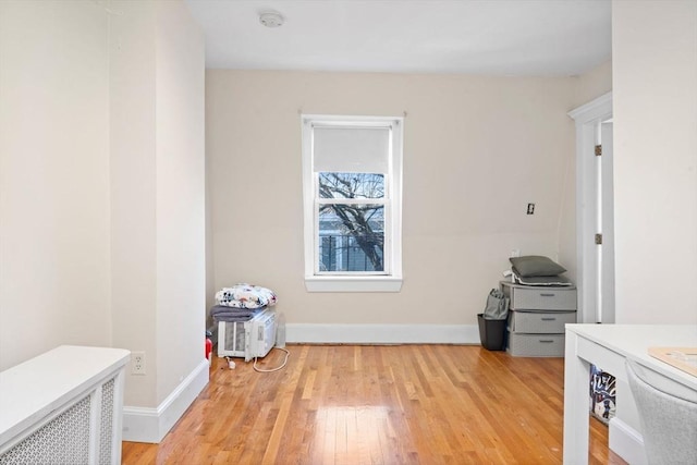 office space featuring light hardwood / wood-style flooring