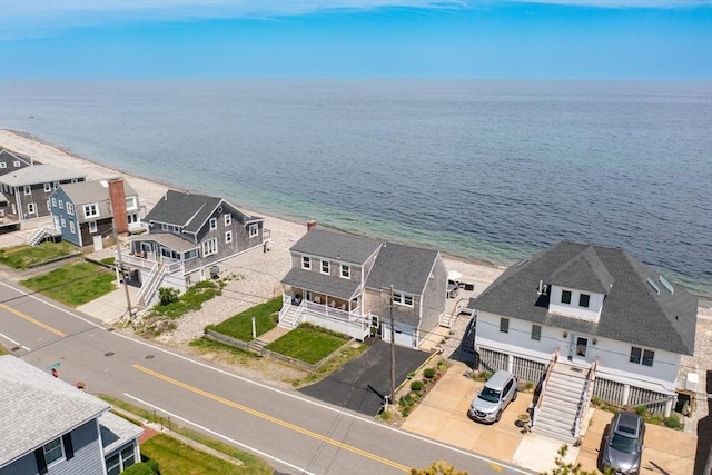 118 Oceanside Dr, Scituate, MA 02066 - drone / aerial view of waterfront with a beach