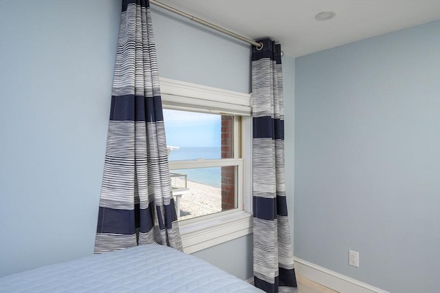 118 Oceanside Dr, Scituate, MA 02066 - bedroom with a water view and baseboards