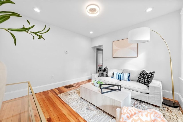 living room featuring hardwood / wood-style flooring