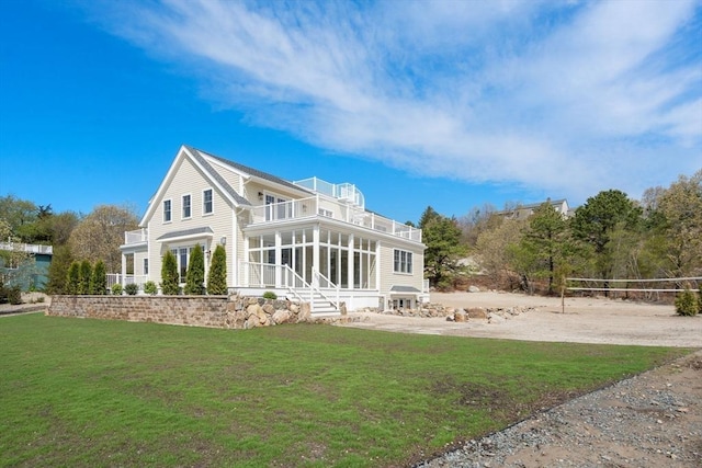 220 Atlantic St, Gloucester, MA 01930 - back of house featuring a balcony and a yard