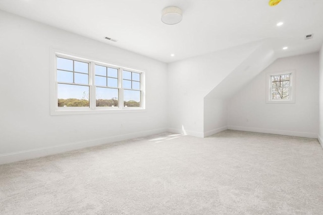 220 Atlantic St, Gloucester, MA 01930 - bonus room with baseboards, recessed lighting, light carpet, and lofted ceiling