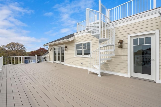 220 Atlantic St, Gloucester, MA 01930 - wooden terrace with stairs