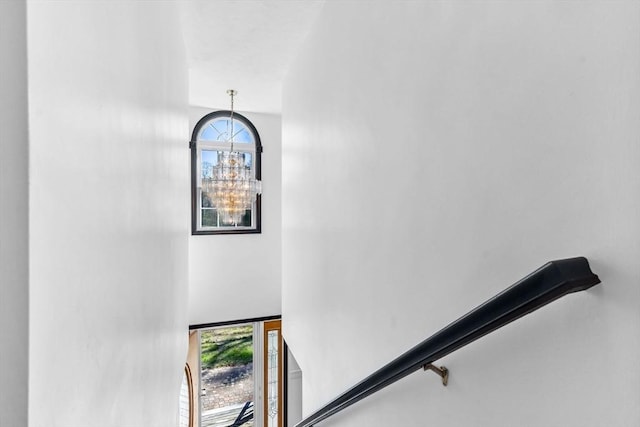13 Old Gardner Rd, Westminster, MA 01473 - staircase with an inviting chandelier