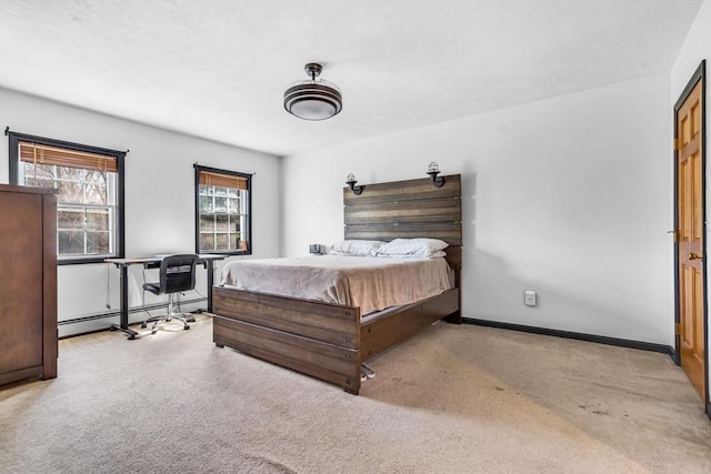 13 Old Gardner Rd, Westminster, MA 01473 - bedroom with baseboards, a baseboard radiator, and carpet flooring