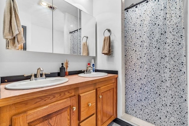 13 Old Gardner Rd, Westminster, MA 01473 - full bath featuring a sink, a tile shower, and double vanity