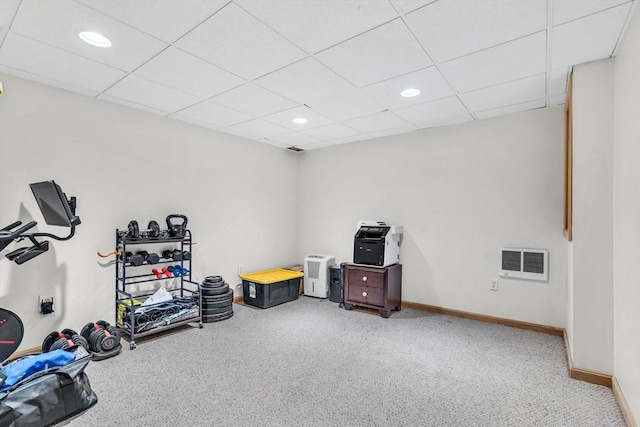 13 Old Gardner Rd, Westminster, MA 01473 - misc room featuring baseboards, carpet flooring, and a drop ceiling