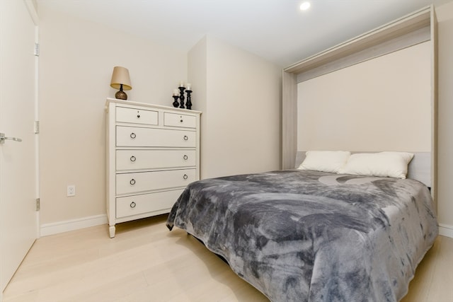 bedroom featuring light hardwood / wood-style flooring