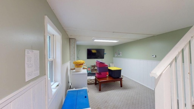 330 Arbor St, Lunenburg, MA 01462 - playroom featuring carpet flooring and wainscoting