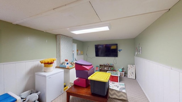 330 Arbor St, Lunenburg, MA 01462 - recreation room featuring wainscoting and carpet floors
