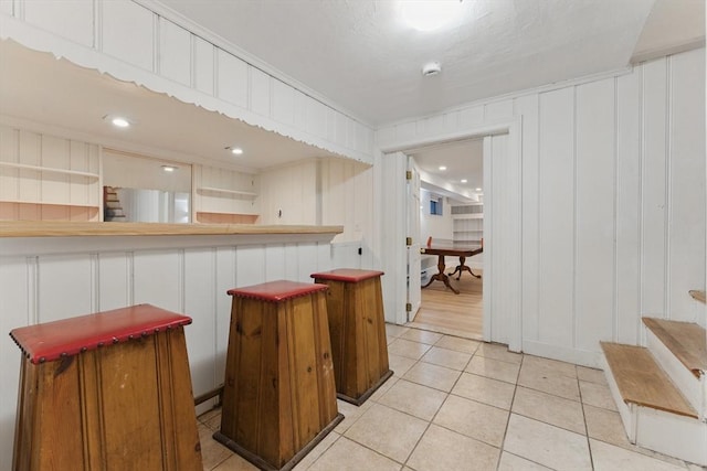 15 Park Ave, Newton, MA 02458 - kitchen featuring a decorative wall and light tile patterned floors