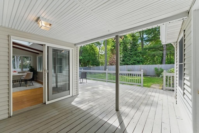 6 Willow Park, Wellesley, MA 02481 - wooden terrace featuring a fenced backyard
