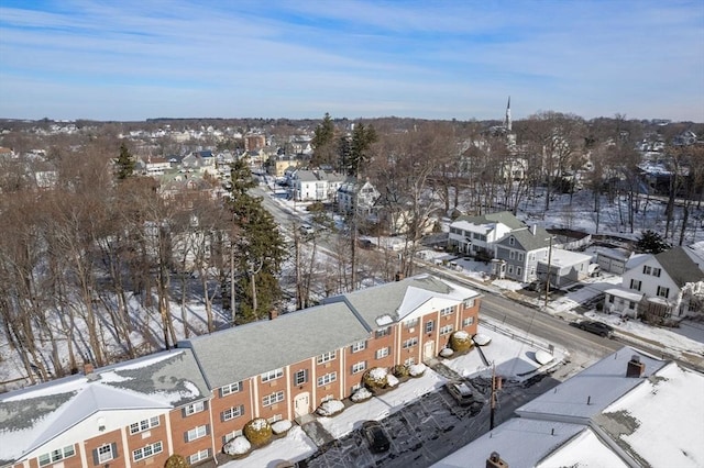 view of snowy aerial view