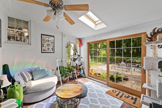 60 Brookfield Rd, Sturbridge, MA 01518 - sunroom featuring a skylight and vaulted ceiling