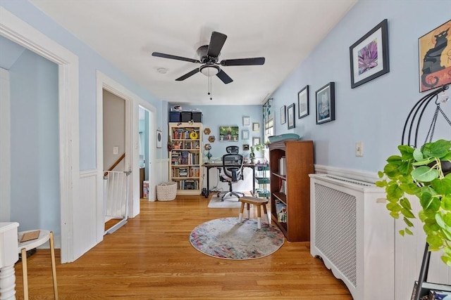 60 Brookfield Rd, Sturbridge, MA 01518 - home office with wood finished floors and a ceiling fan