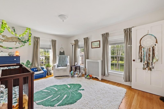 60 Brookfield Rd, Sturbridge, MA 01518 - bedroom with radiator, multiple windows, and wood finished floors
