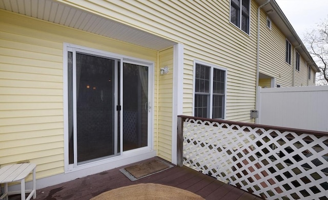 view of doorway to property