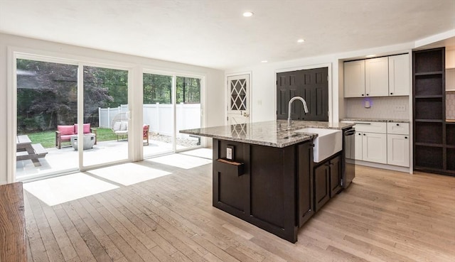 70 Oak St, Norton, MA 02766 - kitchen with open shelves, dishwasher, light wood finished floors, and recessed lighting
