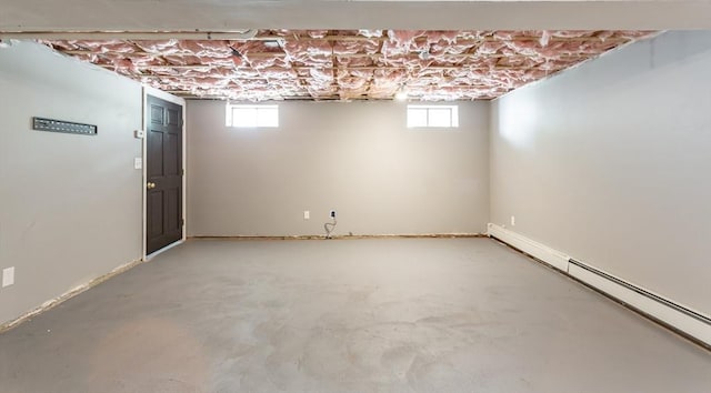 70 Oak St, Norton, MA 02766 - below grade area with a baseboard heating unit