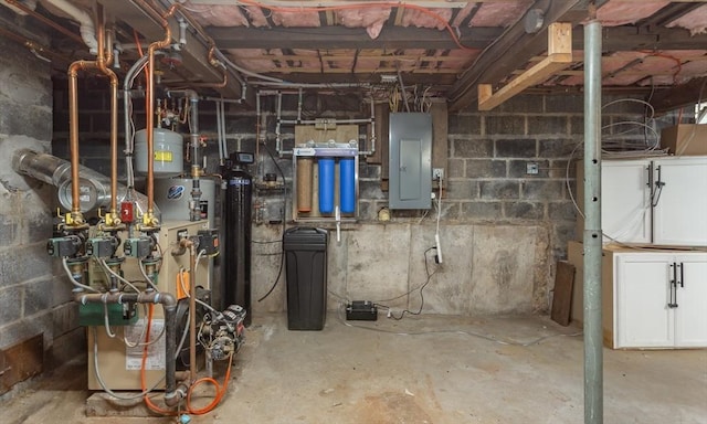 70 Oak St, Norton, MA 02766 - utilities with electric panel and a heating unit