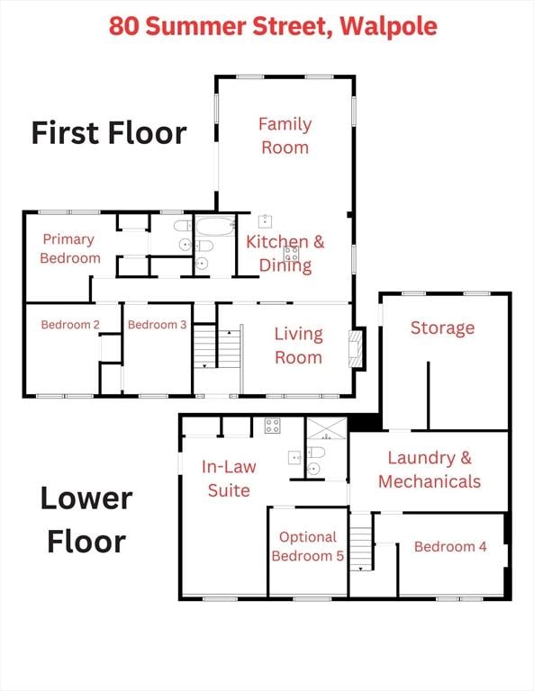 80 Summer St, Walpole, MA 02071 - home floor plan