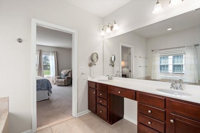 8 Heartwood Way Unit 8, Hopkinton, MA 01748 - ensuite bathroom with double vanity and tile patterned flooring