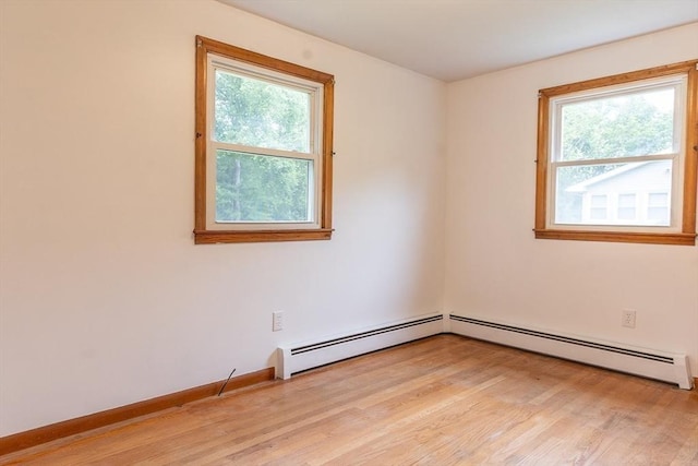 59 Mountain Rd, Holyoke, MA 01040 - spare room with a baseboard radiator and light wood-style floors