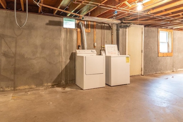 59 Mountain Rd, Holyoke, MA 01040 - basement with washing machine and clothes dryer