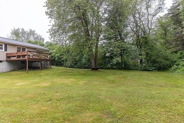 59 Mountain Rd, Holyoke, MA 01040 - view of grassy yard featuring a deck