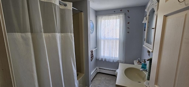 2018-2020 Prospect St, Palmer, MA 01080 - bathroom with a baseboard radiator and vanity