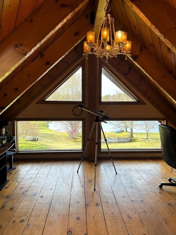 unfinished attic featuring a wealth of natural light