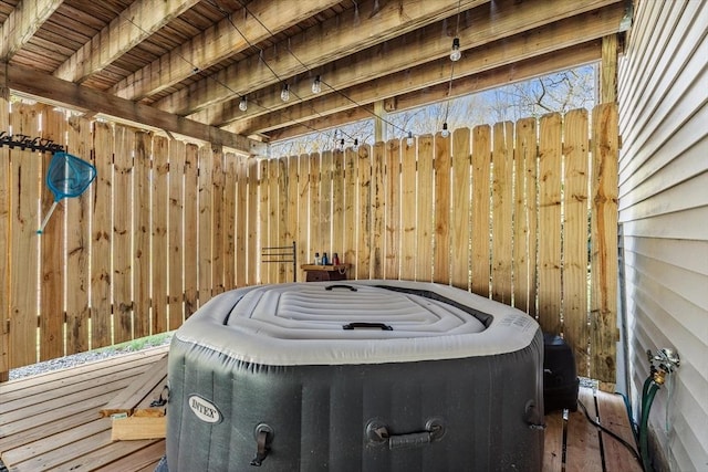 deck with cooling unit