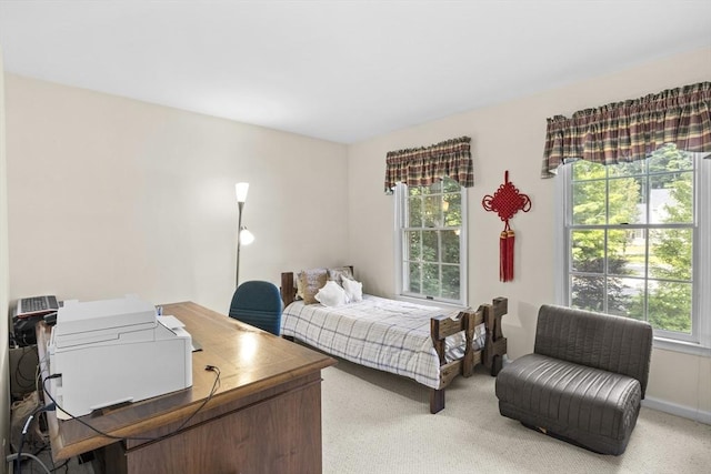 63 Forge Rd, Sharon, MA 02067 - bedroom with multiple windows, carpet flooring, a desk, and baseboards
