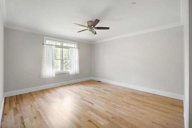 16 Pine Hill Rd Unit 16, Wenham, MA 01984 - spare room with ornamental molding, light wood finished floors, and ceiling fan