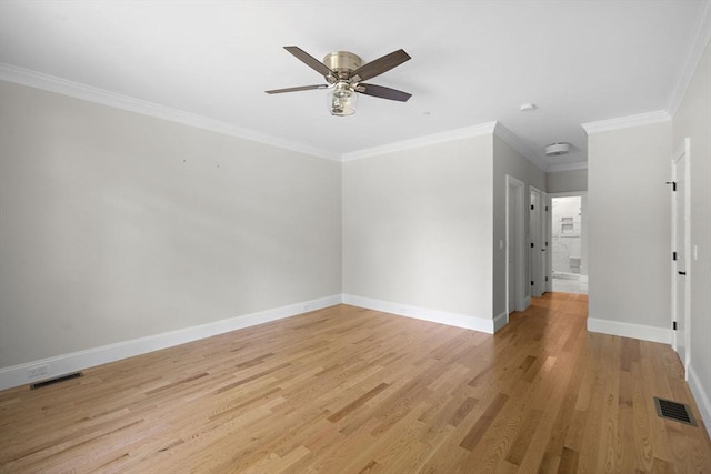 16 Pine Hill Rd Unit 16, Wenham, MA 01984 - empty room with light wood-style floors, a ceiling fan, and crown molding
