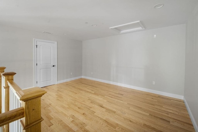 16 Pine Hill Rd Unit 16, Wenham, MA 01984 - empty room with attic access, light wood-type flooring, and recessed lighting