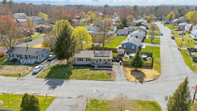 aerial view with a residential view