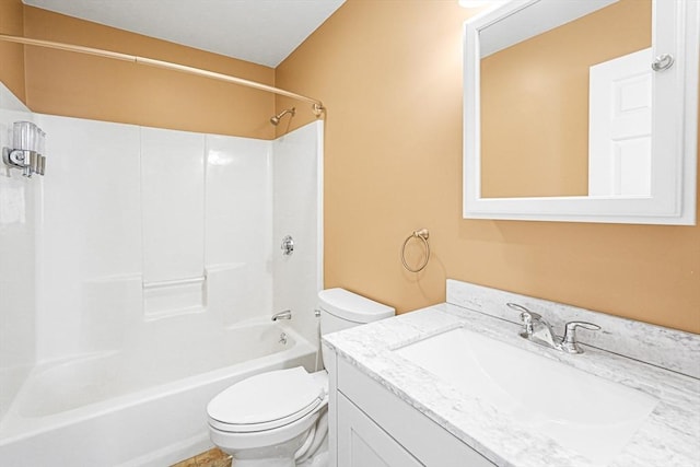 50 Maggie Ln, Southbridge, MA 01550 - bathroom featuring toilet, vanity, and shower / tub combination