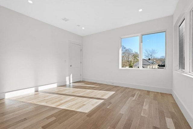 empty room featuring light hardwood / wood-style flooring