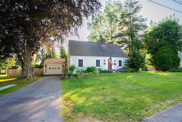 14 N Pleasant St, Dartmouth, MA 02748 - new england style home with driveway, a chimney, and a garage