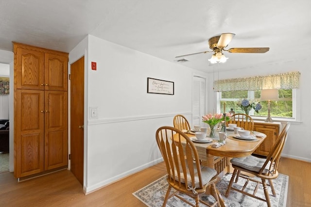 385 Norton Ave, Taunton, MA 02780 - dining space featuring light wood-type flooring and a ceiling fan