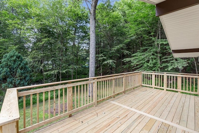 444 Loomis St, Westfield, MA 01085 - wooden terrace featuring view of wooded area