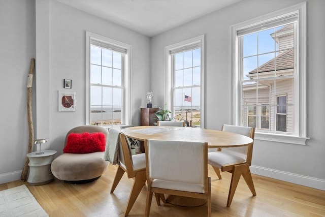 148 Winthrop Shore Dr Unit 4, Winthrop, MA 02152 - dining space featuring light wood-style flooring and baseboards