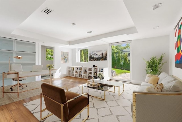 30 Whipple Rd, Lexington, MA 02420 - living area featuring wood finished floors and a tray ceiling