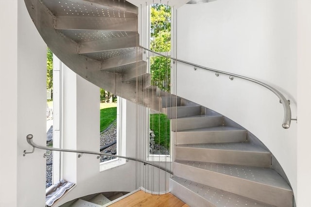 30 Whipple Rd, Lexington, MA 02420 - staircase with wood finished floors