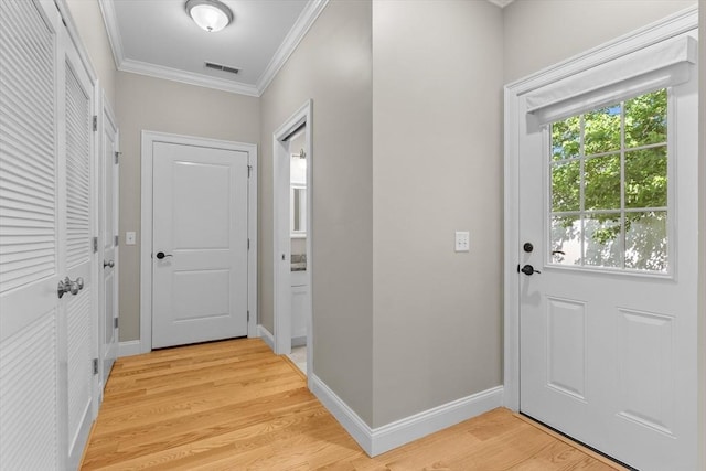 4 Emerald Way Unit 4, Salisbury, MA 01952 - doorway to outside featuring crown molding and light wood-type flooring